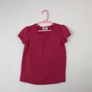 Girls Hanna Andersson shortsleeved pink tee 120 (6-7)